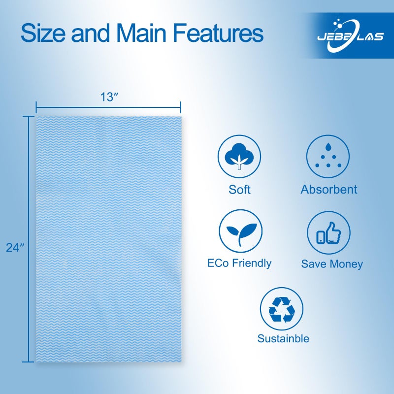 JEBBLAS Cleaning Towels Dish Towels and Dish Cloths Reusable Towels,Handy Cleaning Wipes, Great Dish Towel, Disposable, Absorbent, Dry Quickly 60 Sheets/Pack,5 Color - Image 4
